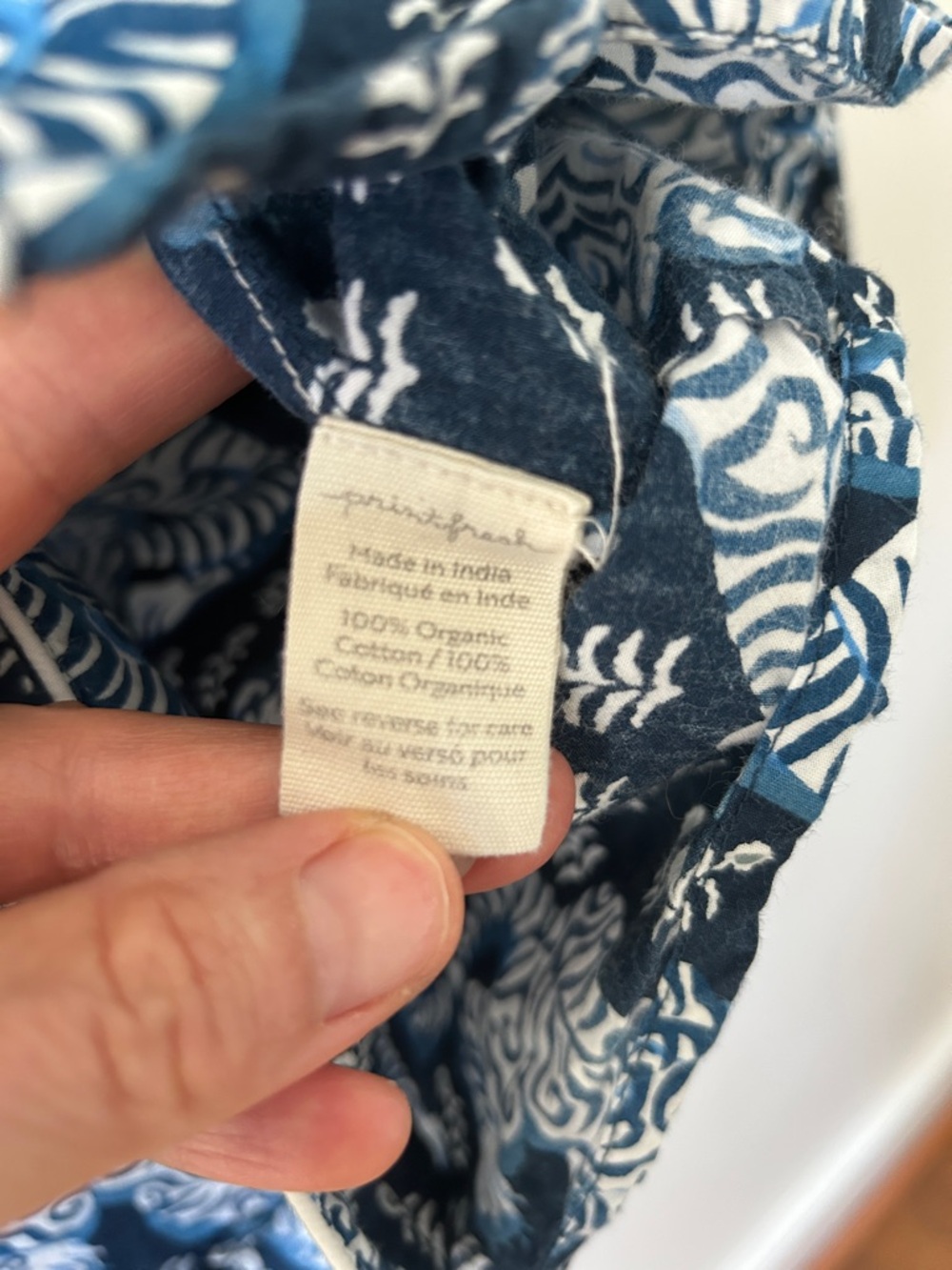 Printfresh Tiger Queen Pajama Top M Navy & White Organic Cotton - Picture 6 of 14